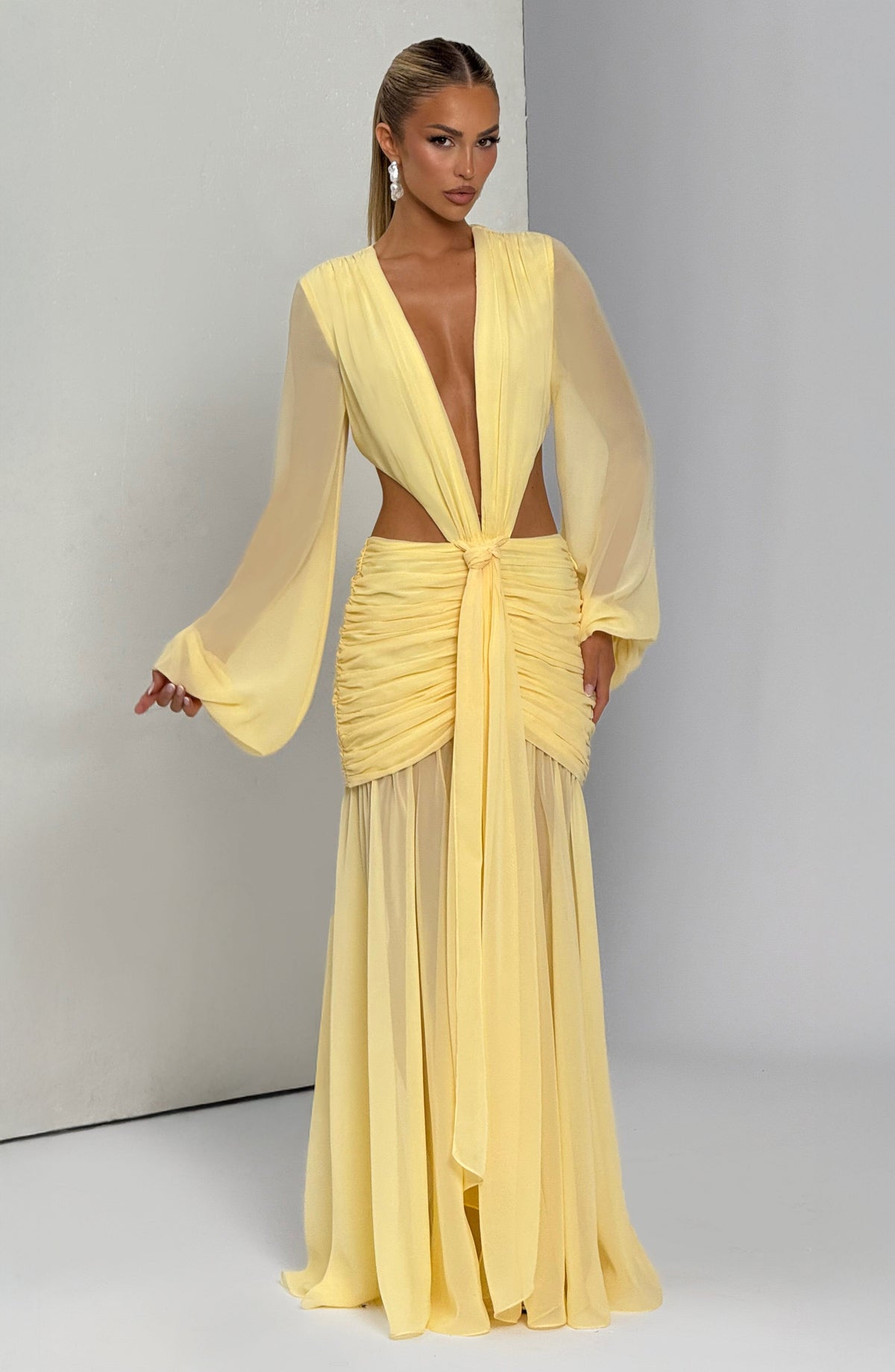 Vestido maxi limón Marieta