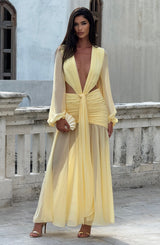 Vestido maxi limón Marieta