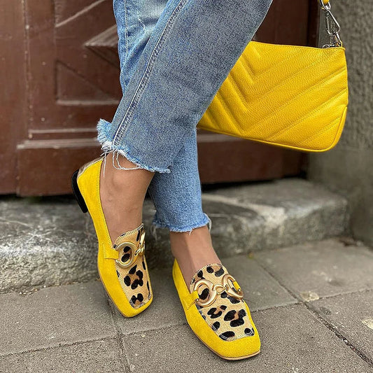 Mocasines con estampado animal Assunta