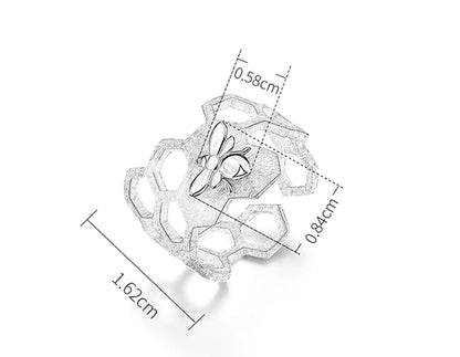 Anillo de panal chapado en oro