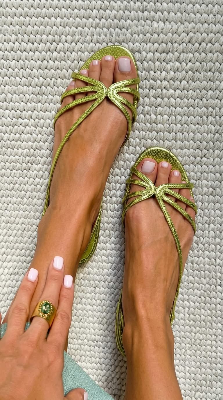 Sandalias planas doradas Camille