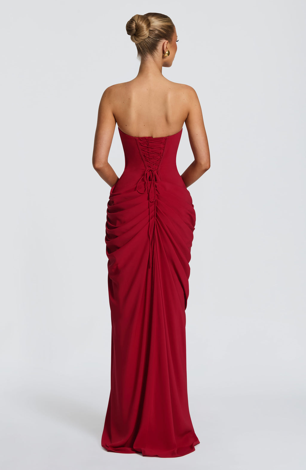 Vestido largo Cyra - Rojo intenso
