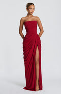Vestido largo Cyra - Rojo intenso