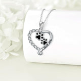 Collar de corazón con huella