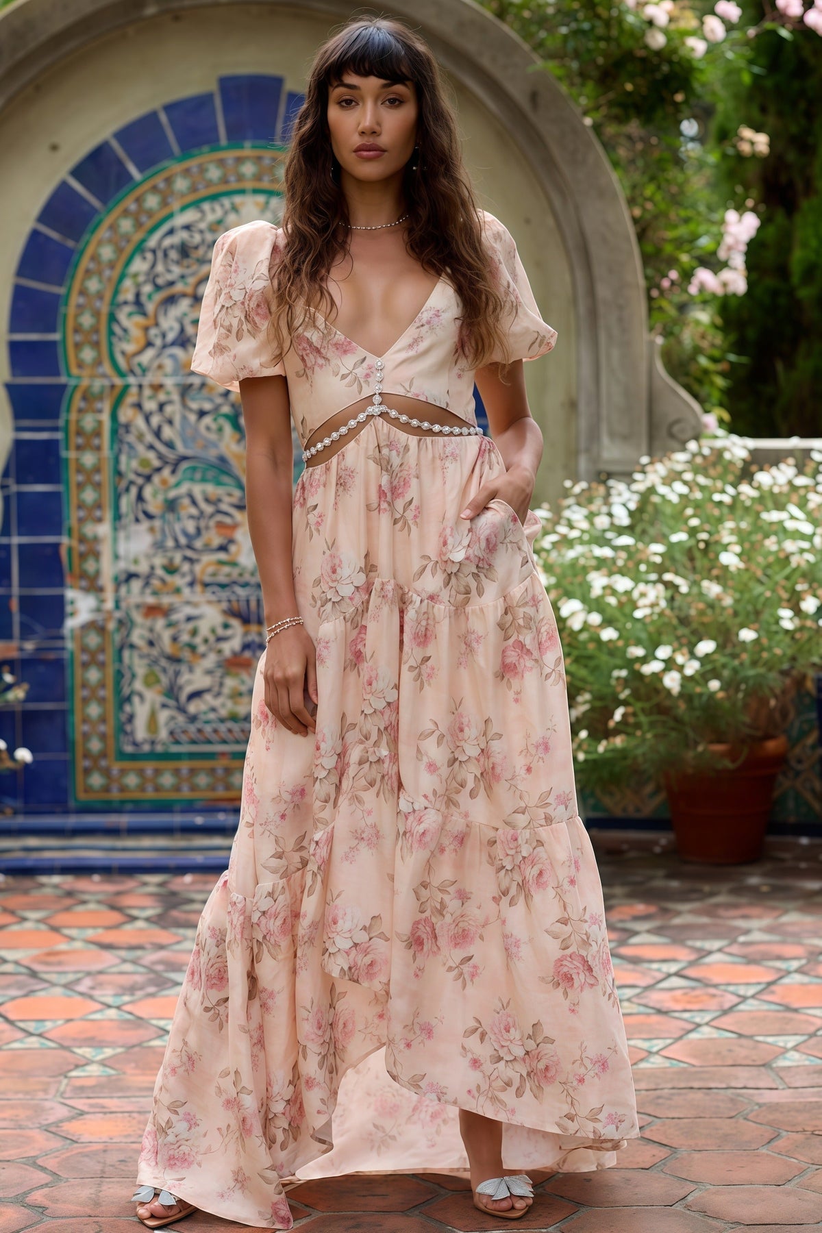 Vestido elegante vaporoso Layla