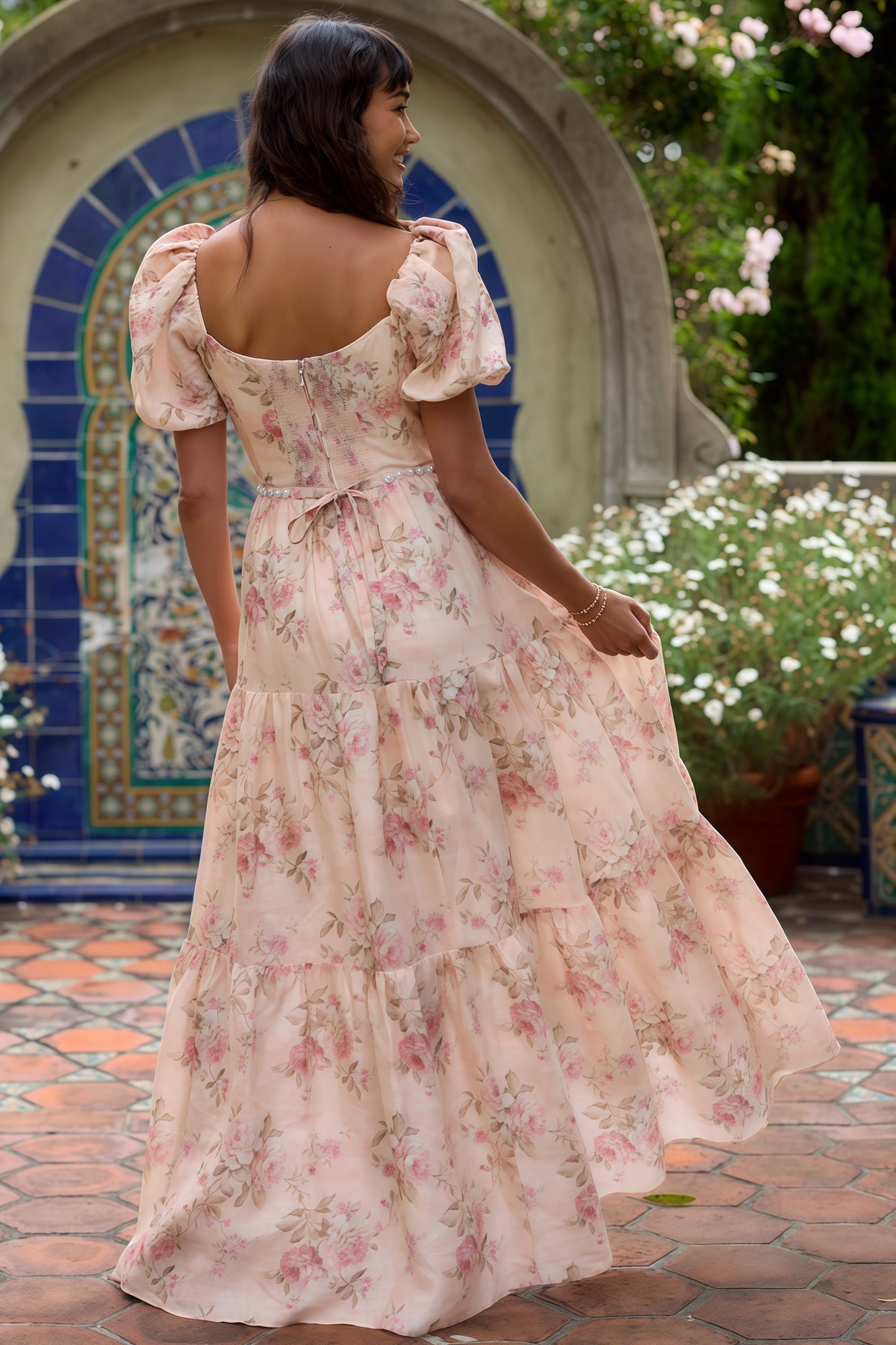 Vestido elegante vaporoso Layla