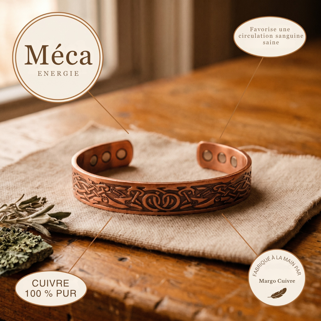 Pulsera de cobre botánica
