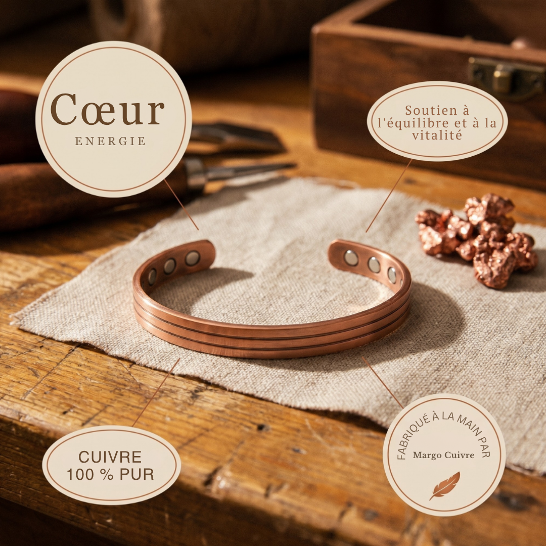 Pulsera de cobre pulida