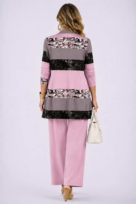Patrizia | Conjunto de mujer 3 piezas rosa