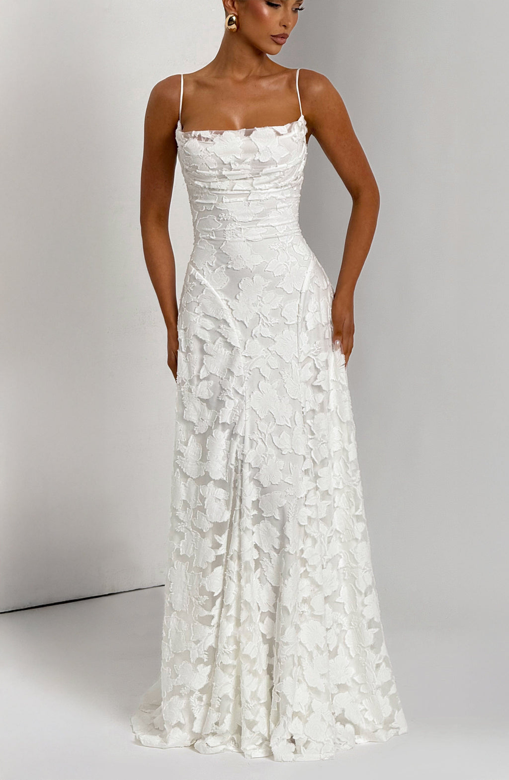Vestido largo Francis - Marfil