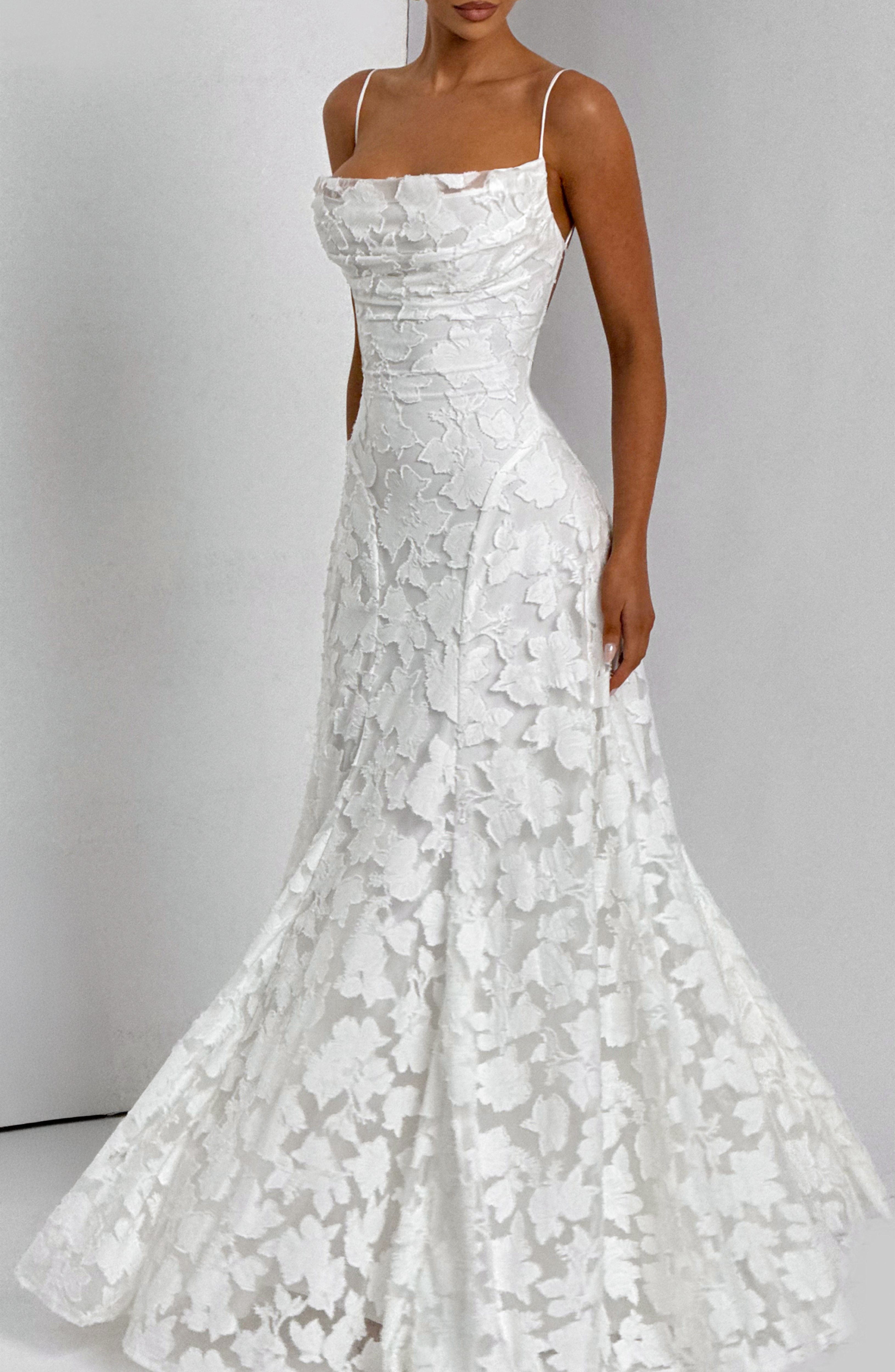 Vestido largo Francis - Marfil
