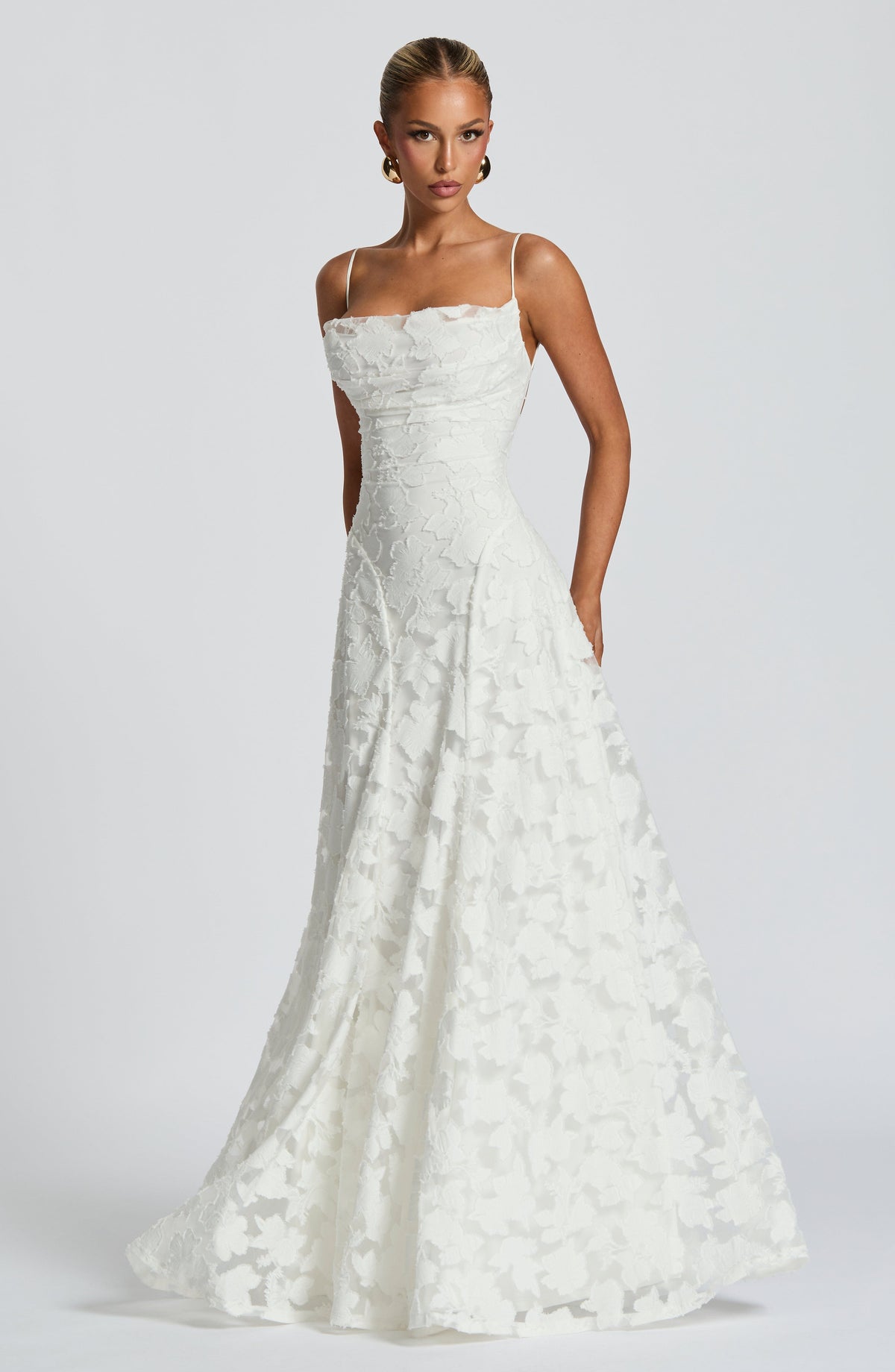 Vestido largo Francis - Marfil — vista 9