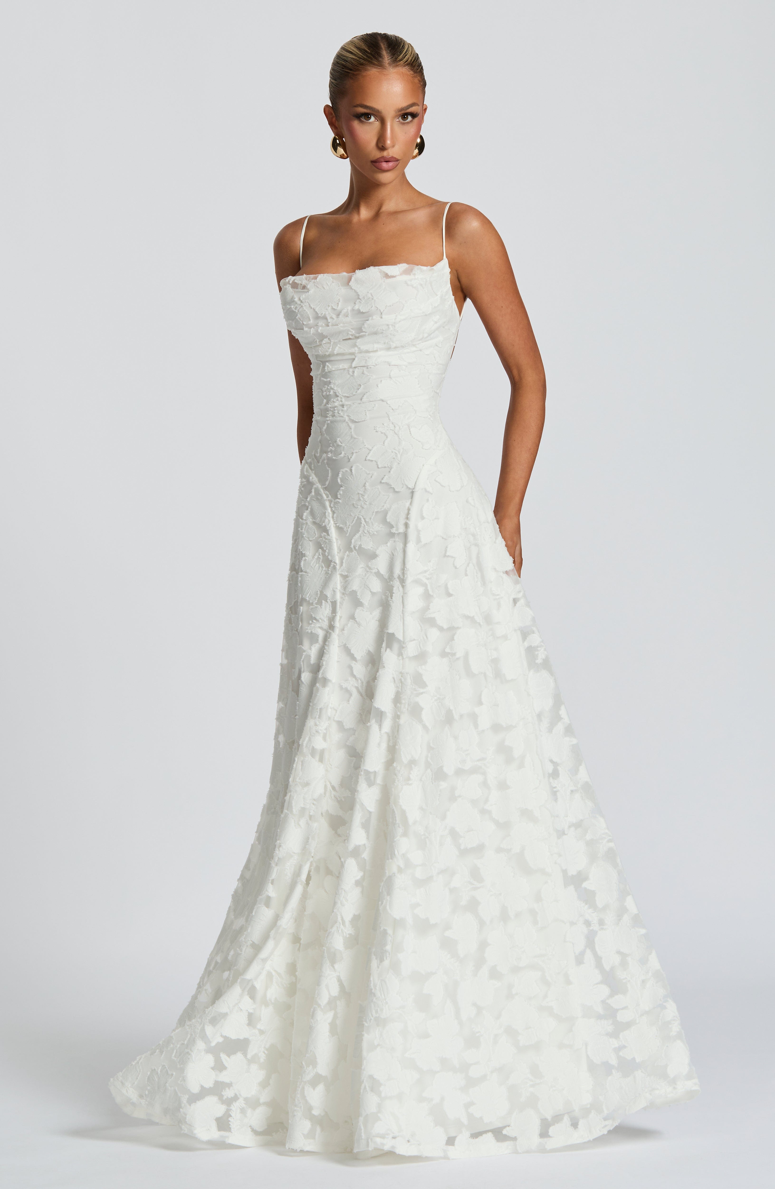 Vestido largo Francis - Marfil