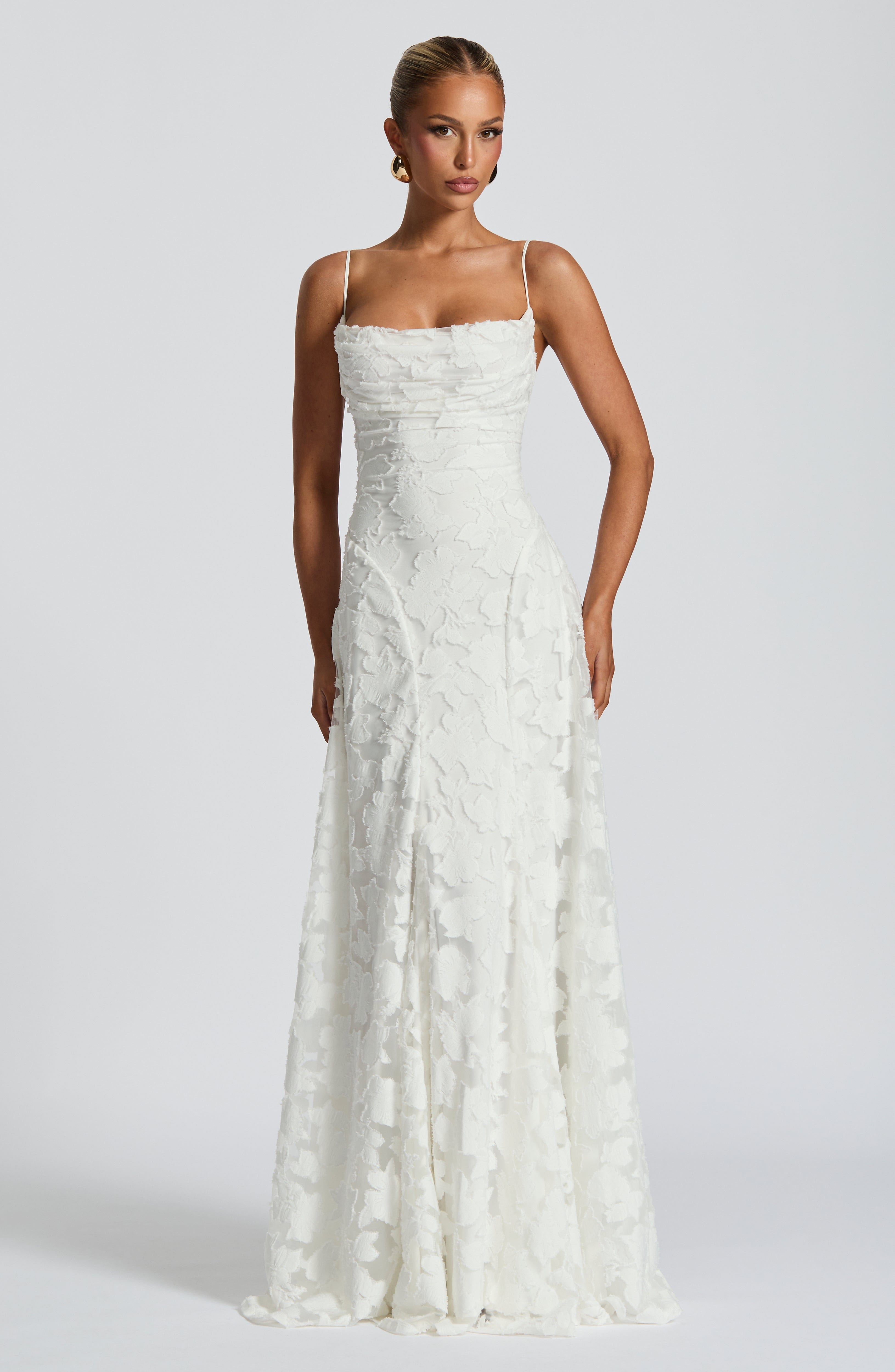 Vestido largo Francis - Marfil