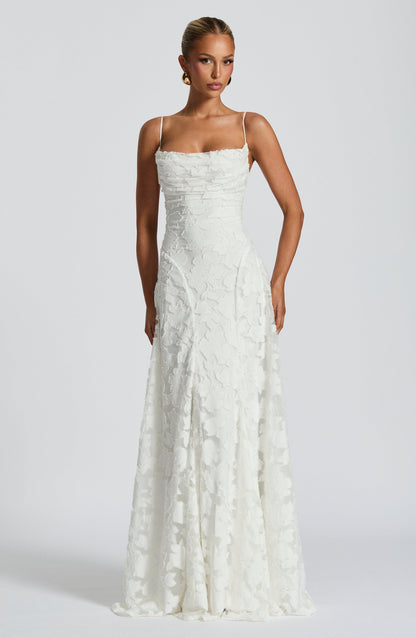 Vestido largo Francis - Marfil — vista 11
