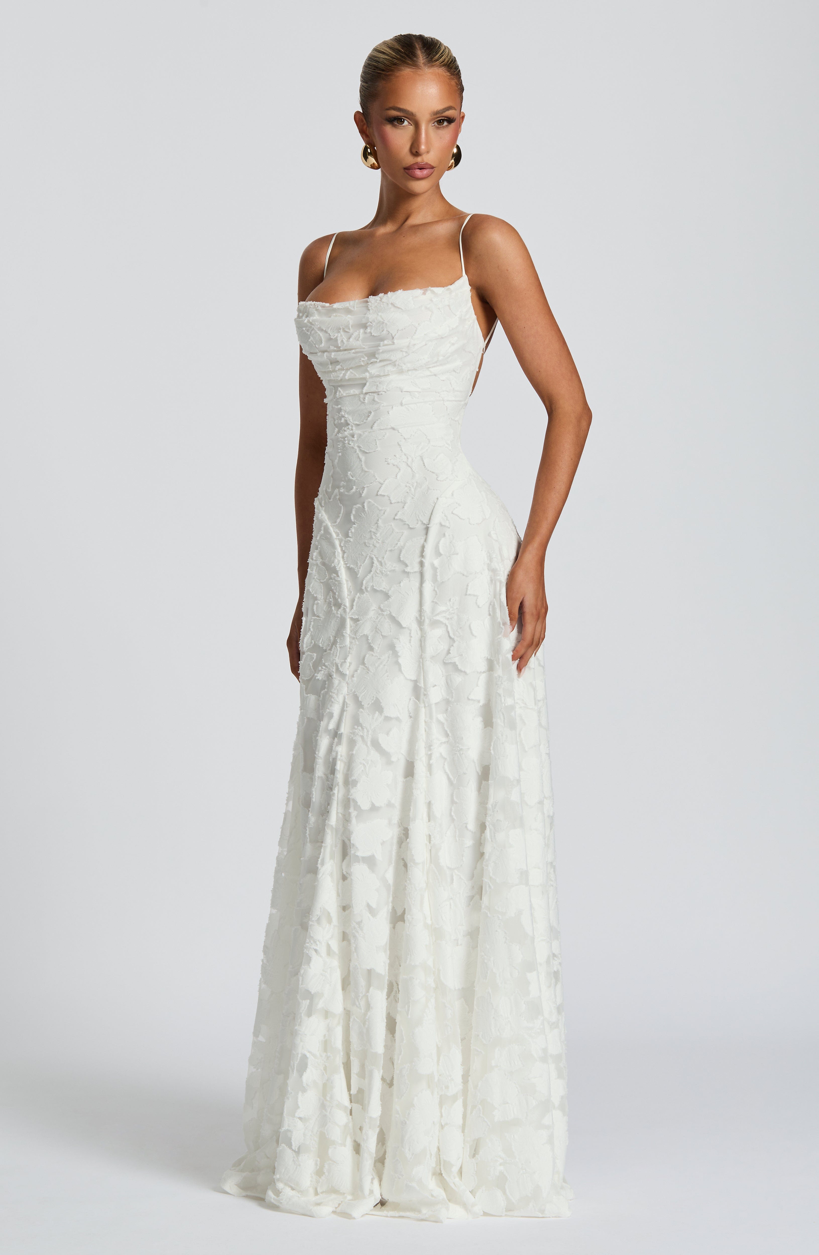 Vestido largo Francis - Marfil
