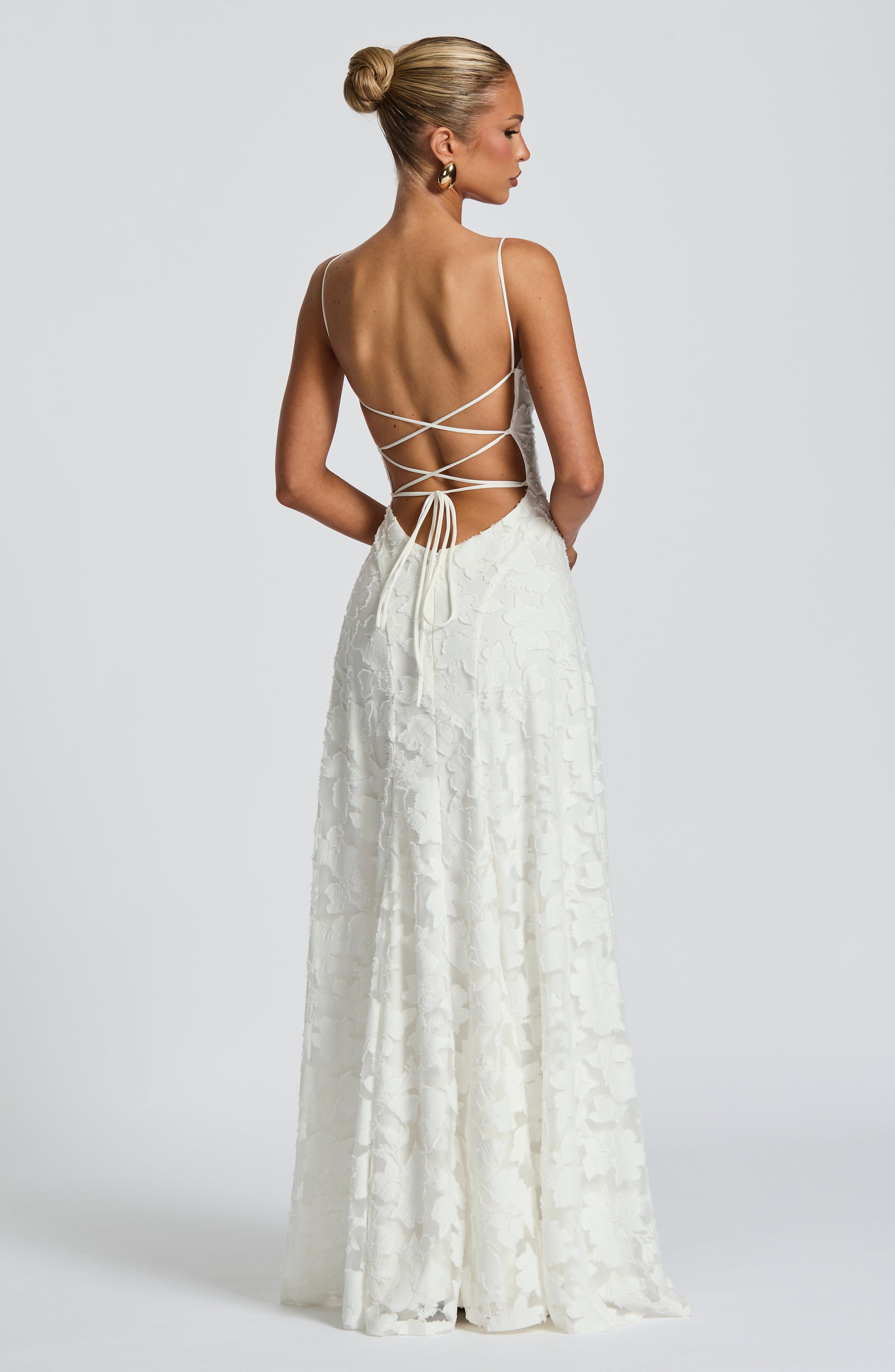 Vestido largo Francis - Marfil