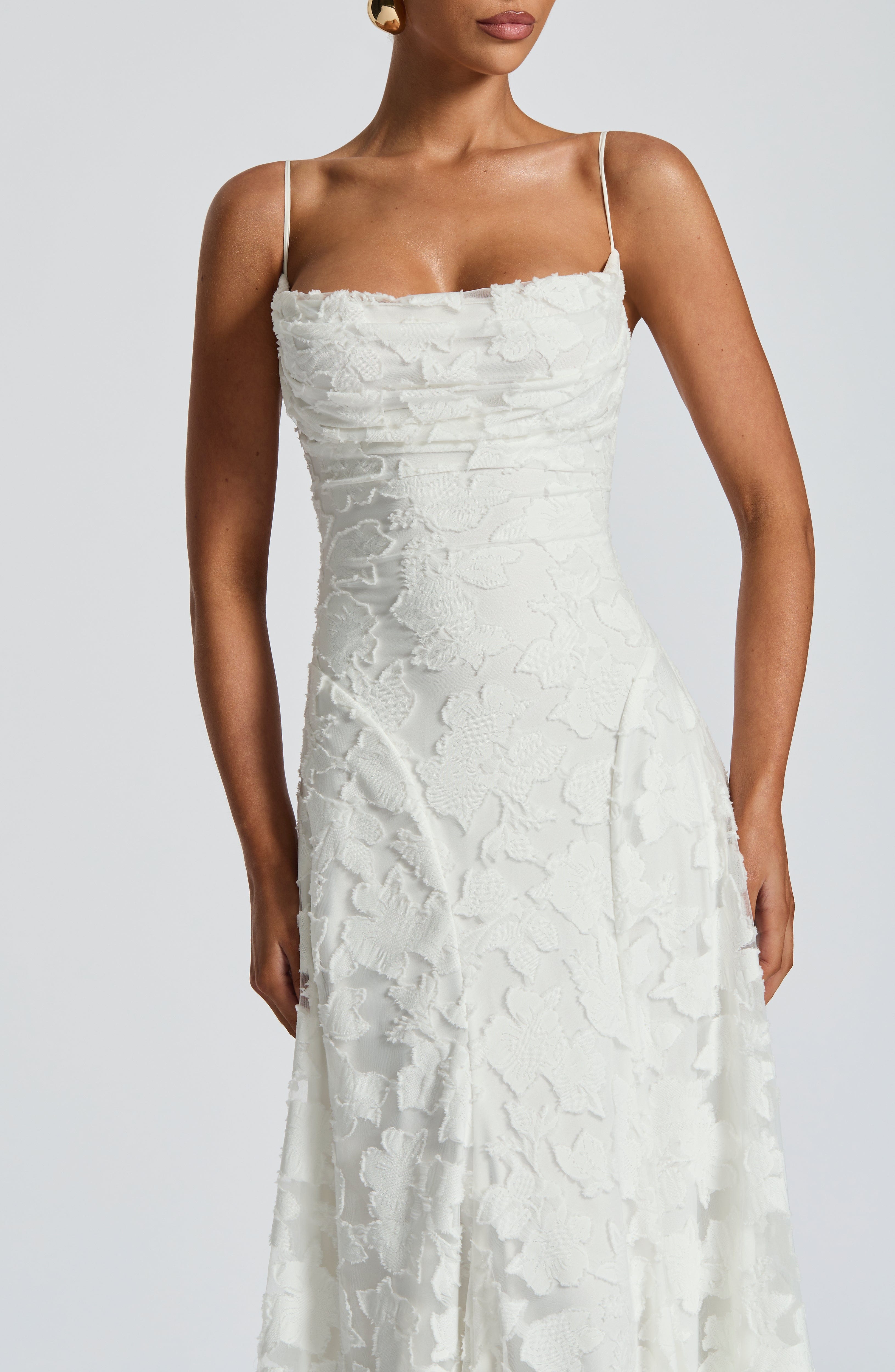 Vestido largo Francis - Marfil