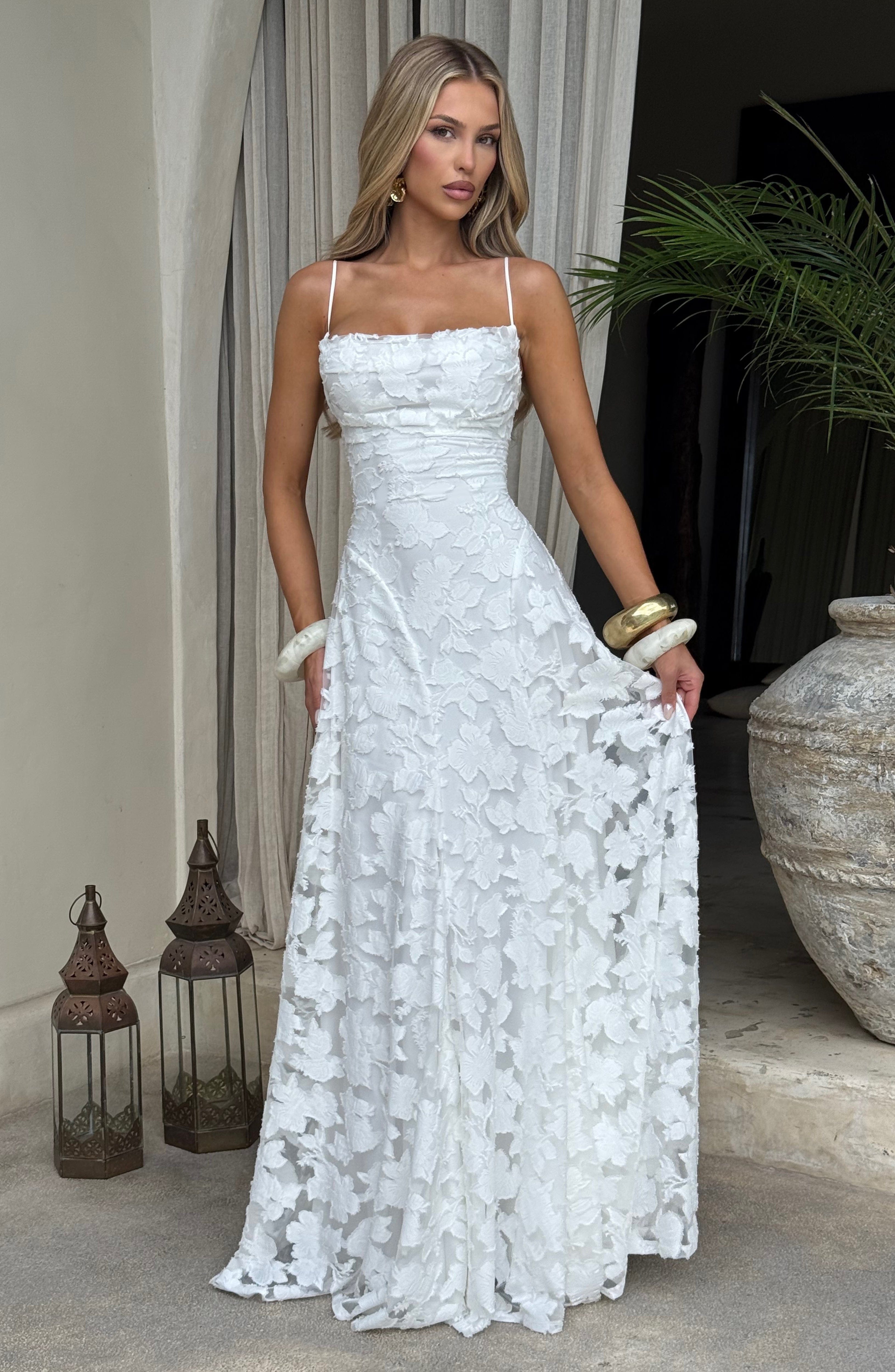 Vestido largo Francis - Marfil