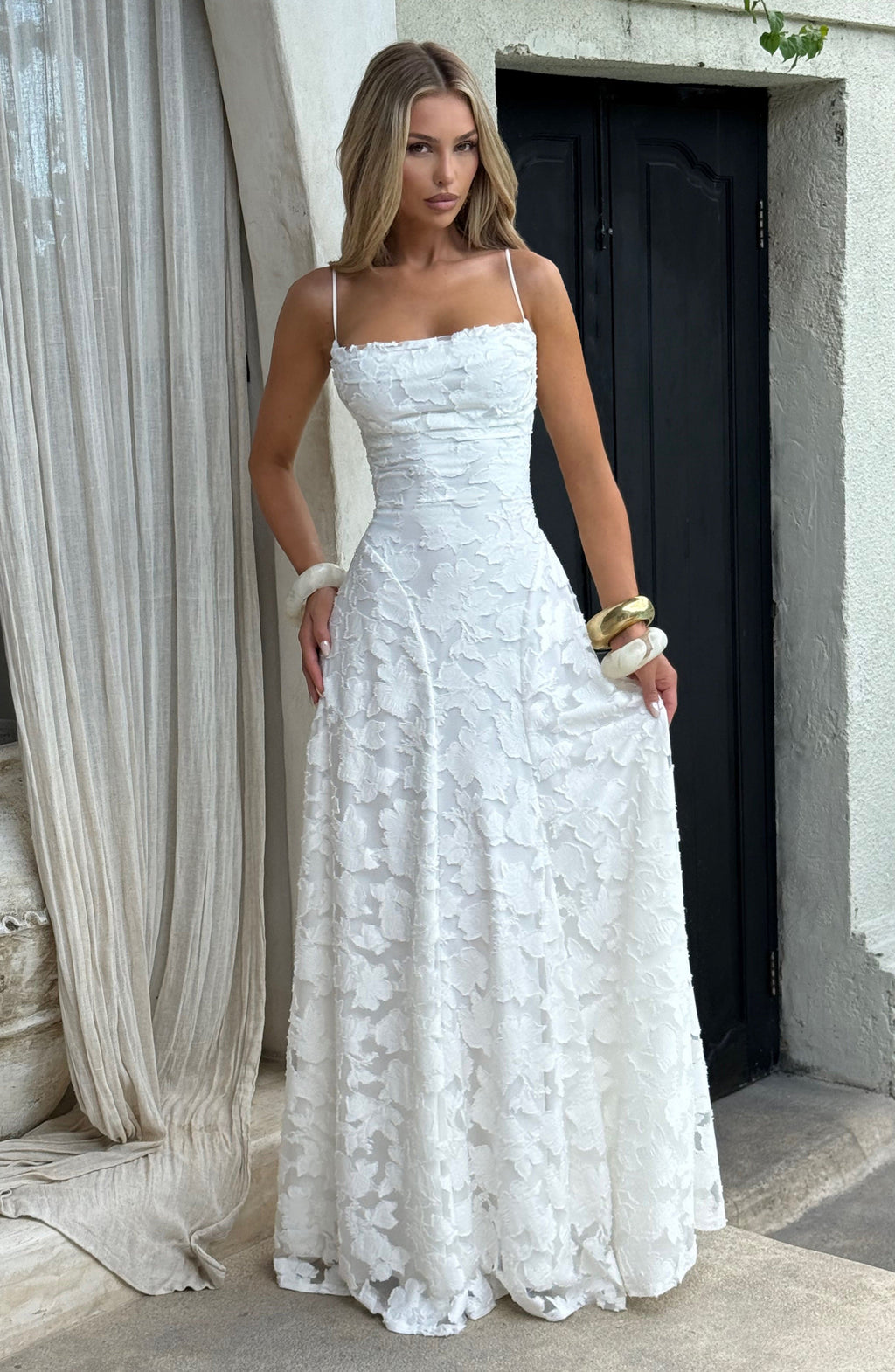 Vestido largo Francis - Marfil