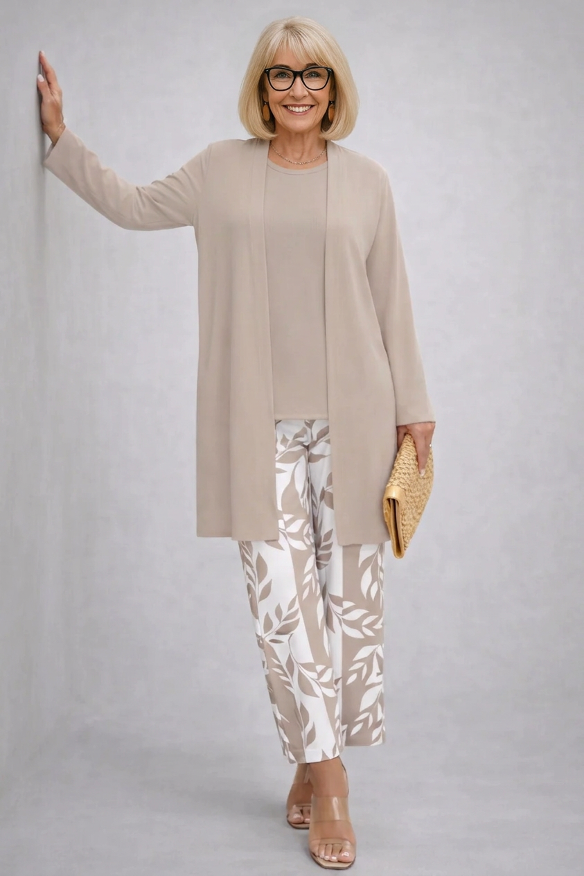 Erica | Conjunto de mujer 3 piezas beige
