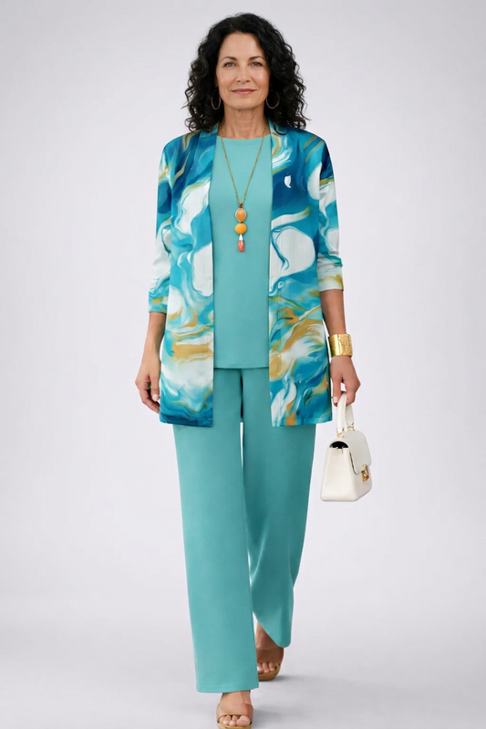 Ginevra | Conjunto de mujer 3 piezas azul