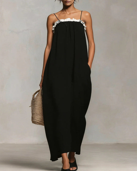 Vestido largo evasé Mirta — vista 1