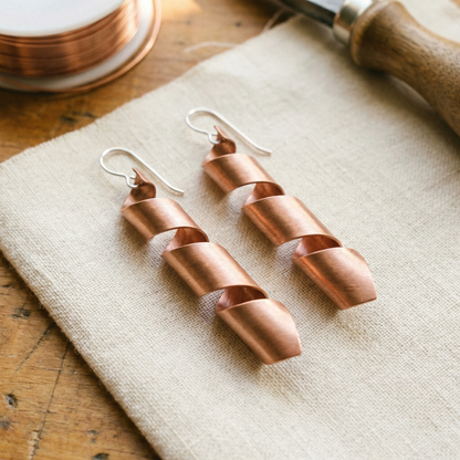 Pendientes colgantes de cobre