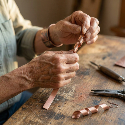 Pendientes colgantes de cobre