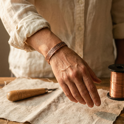 Pulsera de cobre botánica