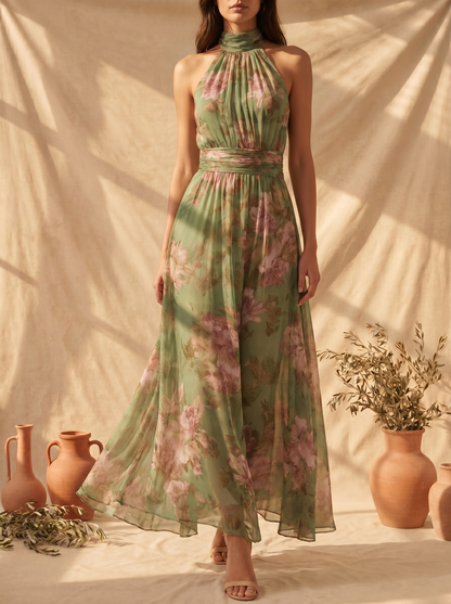 Vestido largo floral Livia