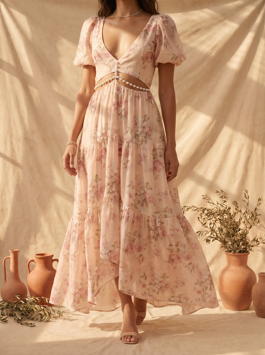 Vestido elegante vaporoso Layla