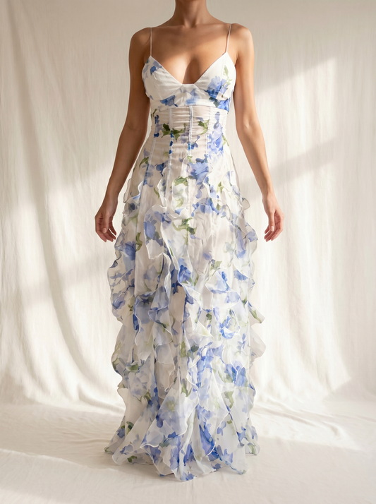 Vestido midi floral Uri