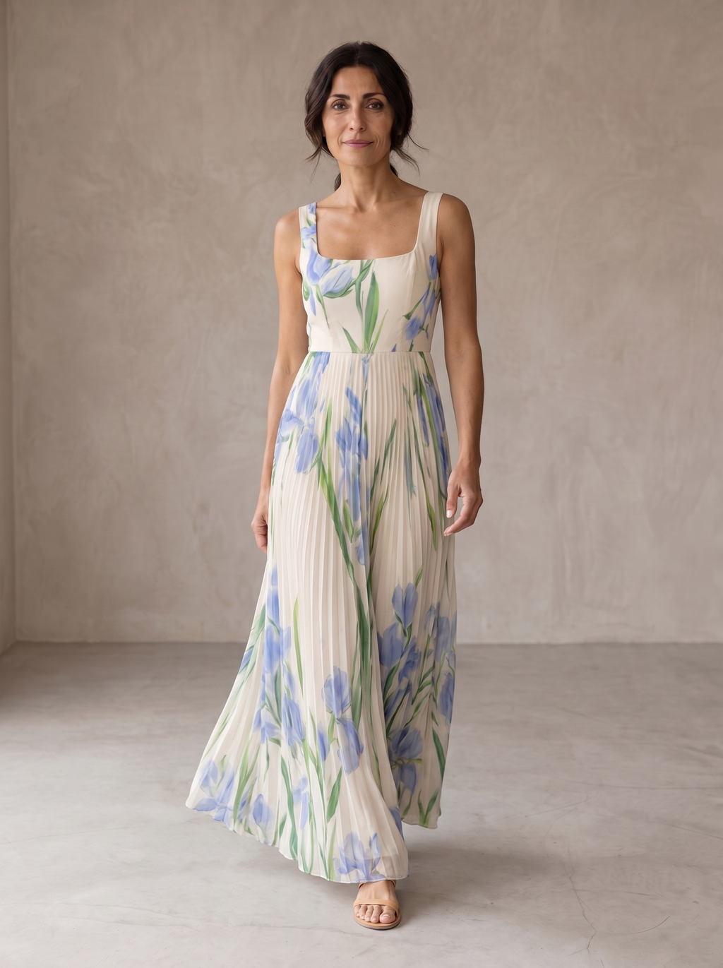 Oriah | Vestido largo línea A floral