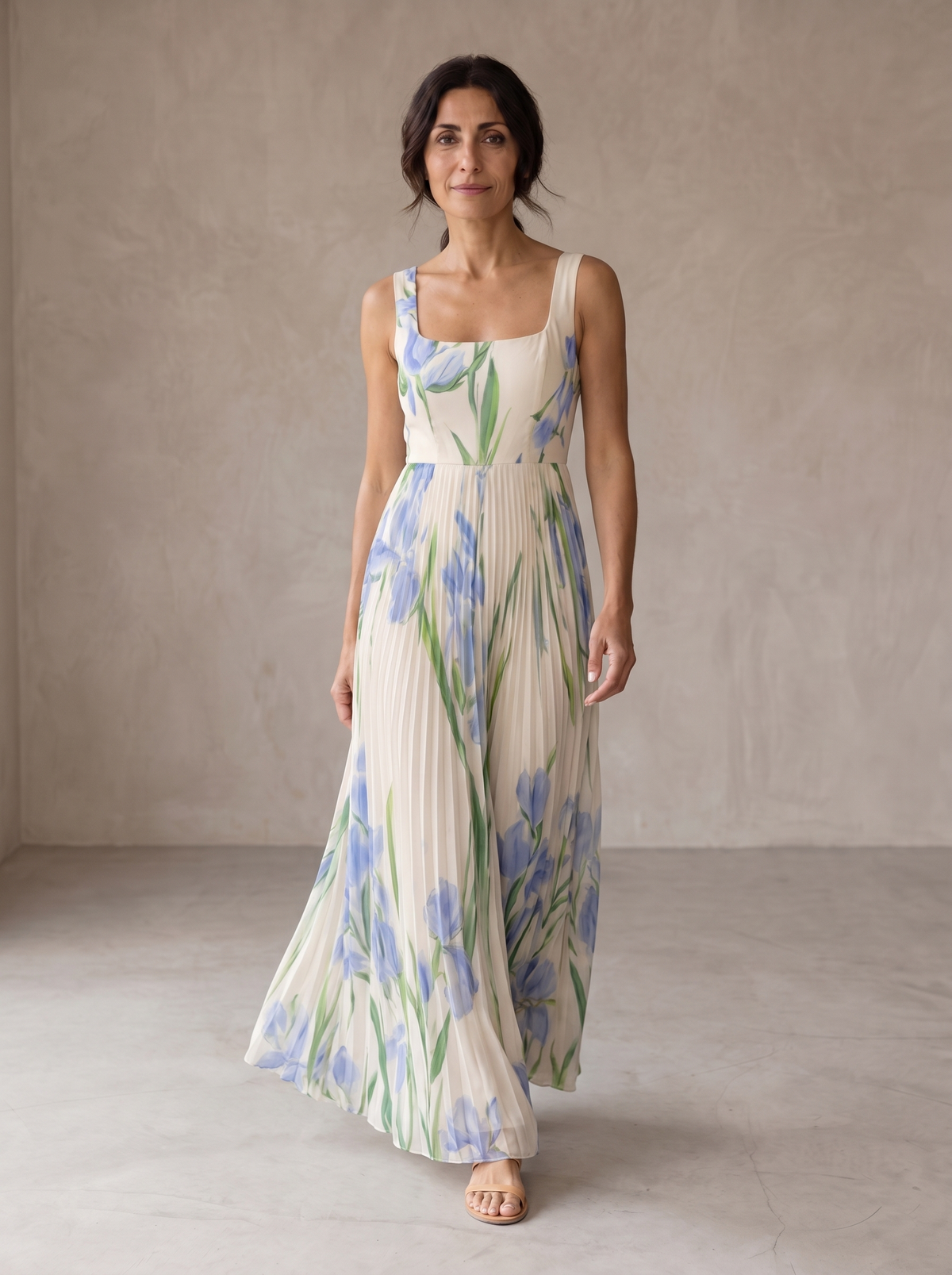 Vestido largo bicolor Oriah