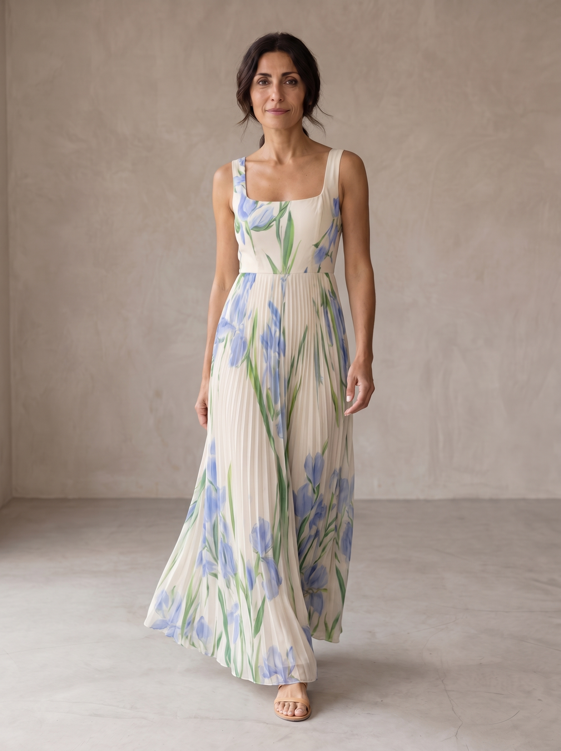 Oriah | Vestido largo línea A floral