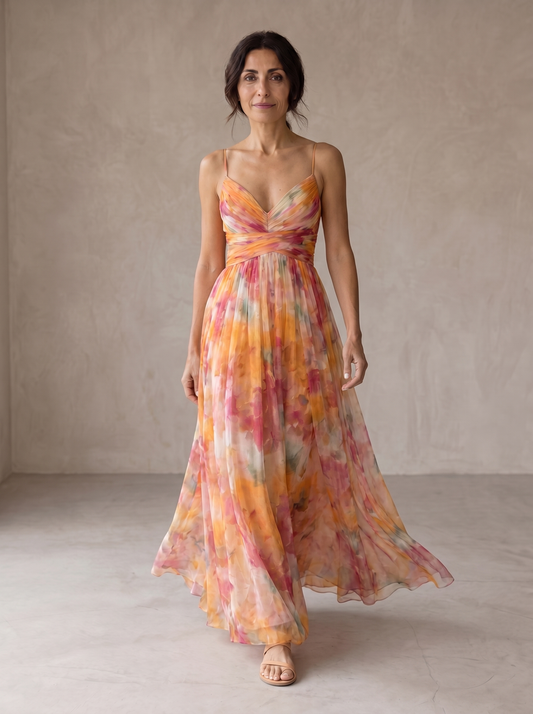 Vestido largo floral Giselle