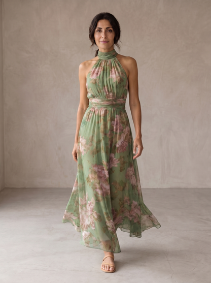 Vestido largo floral Livia