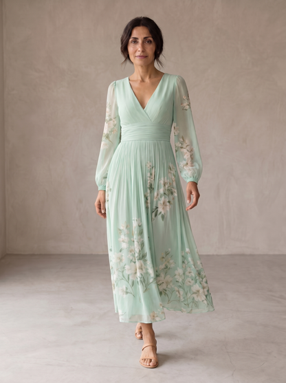 Vestido midi floral Cisella