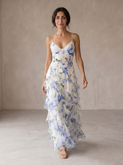 Vestido midi floral Uri