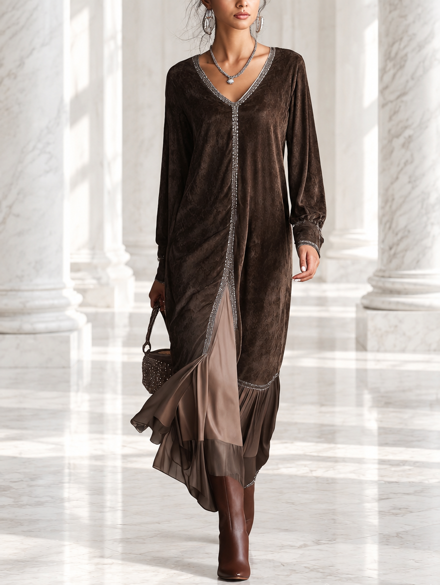 Vestido midi de ante Teresa