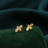 Pendientes vintage de abeja en oro