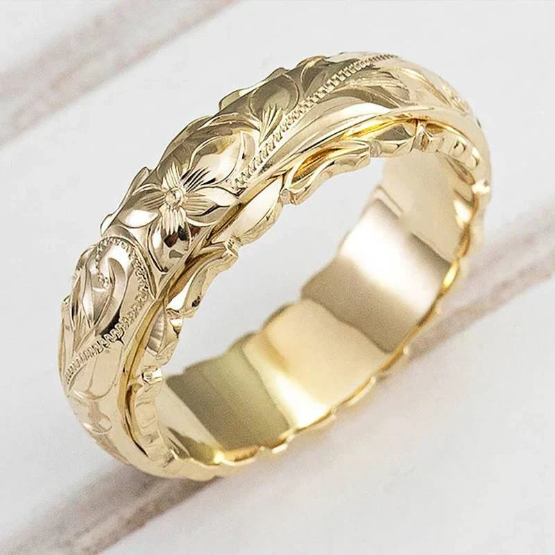Anillo Flor de Oro Antiguo