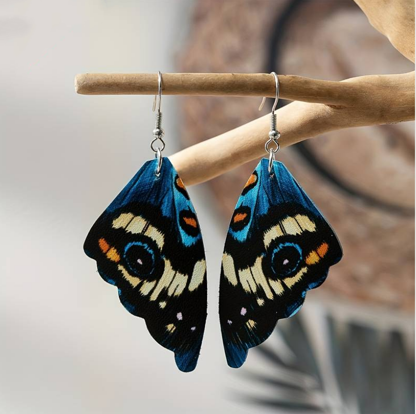 Pendientes vintage de alas de mariposa