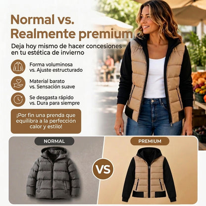 Noa | Chaqueta acolchada con capucha color block