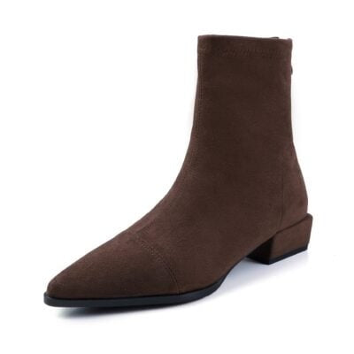Albertina | Botines de tacón bajo con cremallera trasera