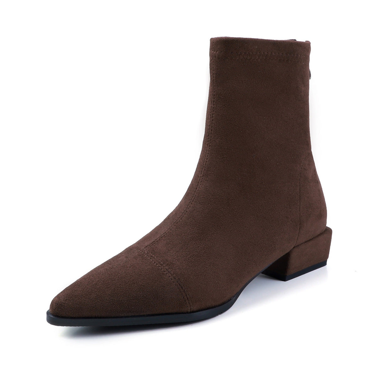 Albertina | Botines de tacón bajo con cremallera trasera