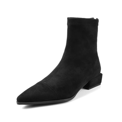 Albertina | Botines de tacón bajo con cremallera trasera