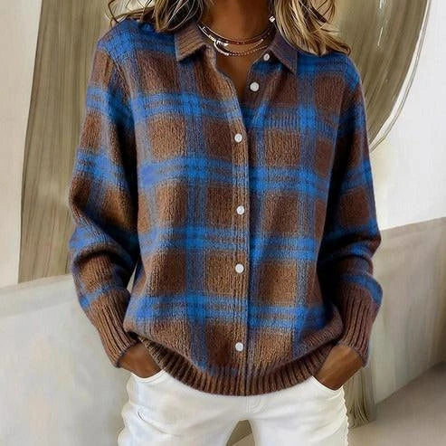 Chaqueta de punto de cuadros Nadia — vista 1