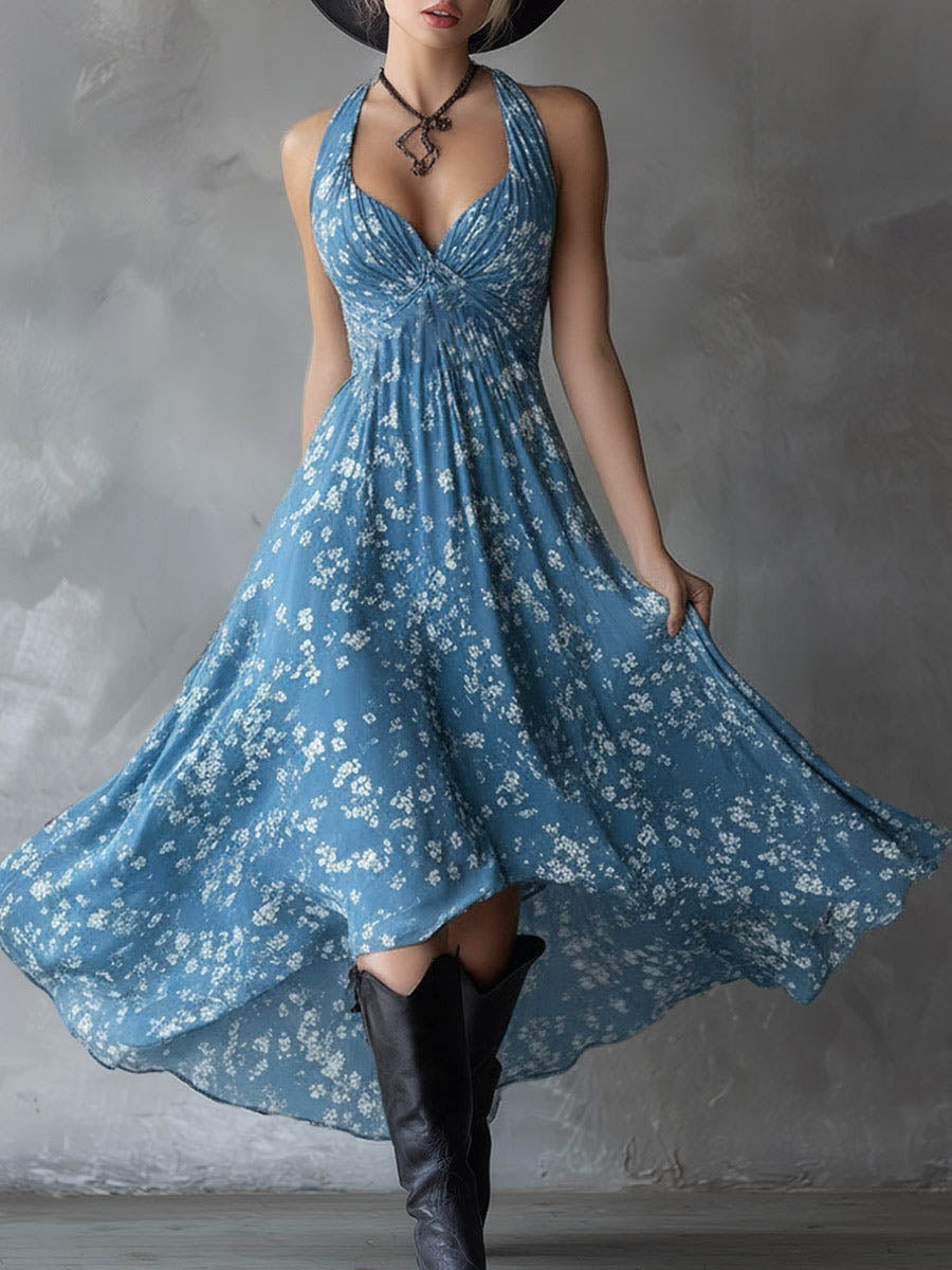 Ginevra | Vestido floral de gasa de encanto elegante